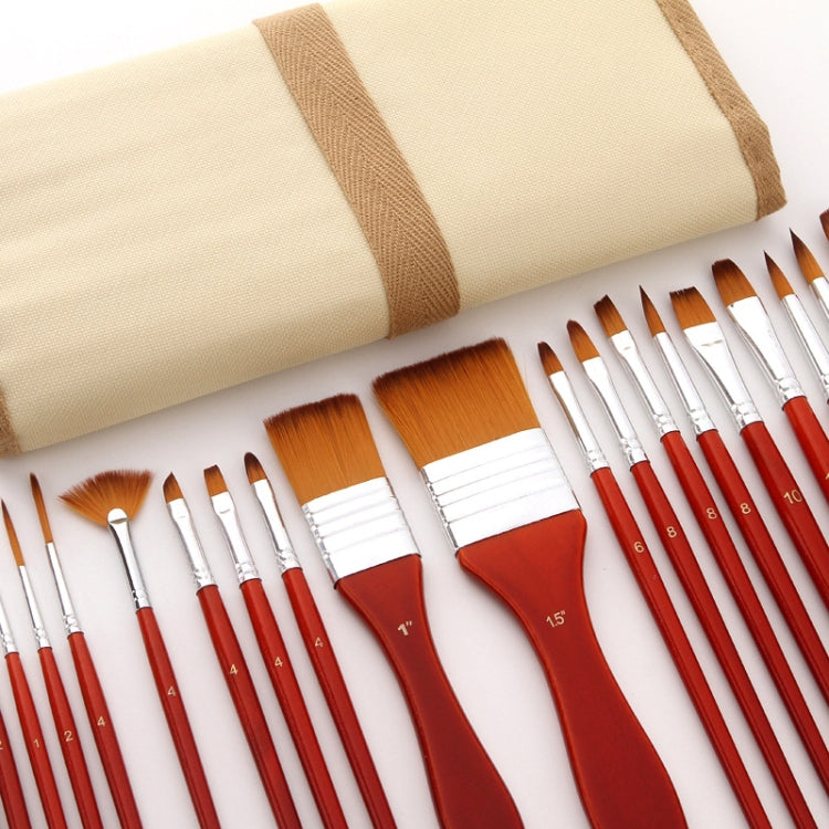 24 PCS/Set Canvas Bag Nylon Wool Gouache Brush Set My Store