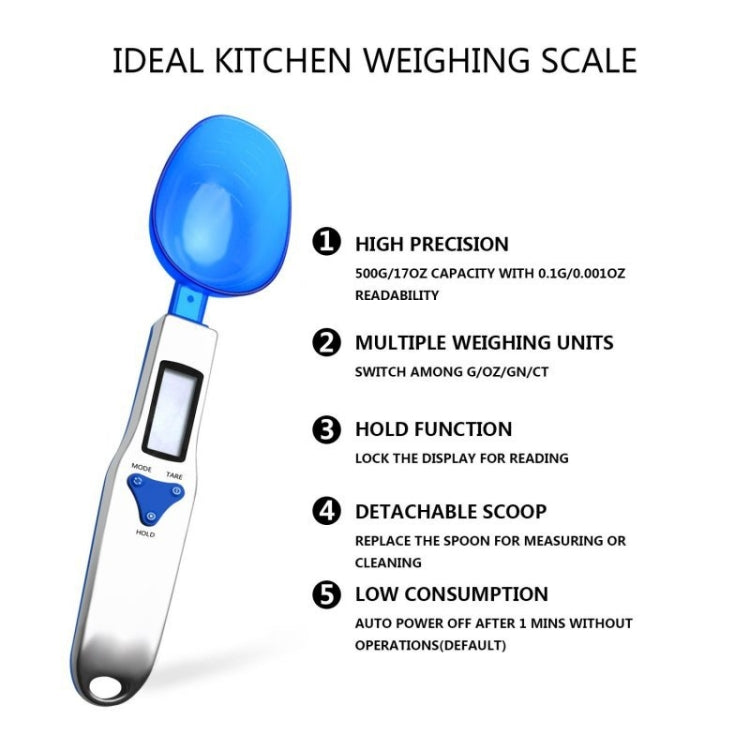 Kitchen Scale Electronic Measuring Spoon Scale With Three Spoons