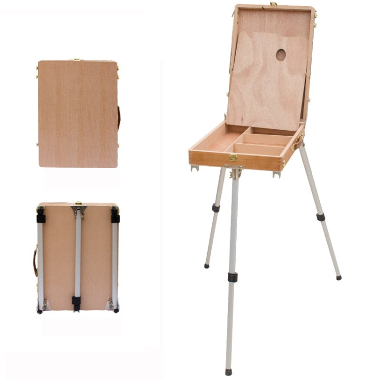 Portable Wooden Portable Sketch Box Aluminum Alloy Easel