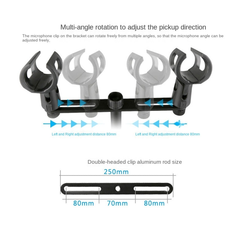 Microphone Clip Aluminum Pole Microphone Accessories Reluova