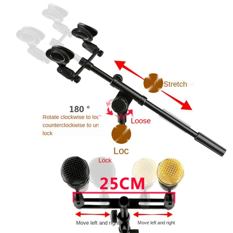 Microphone Clip Aluminum Pole Microphone Accessories Reluova