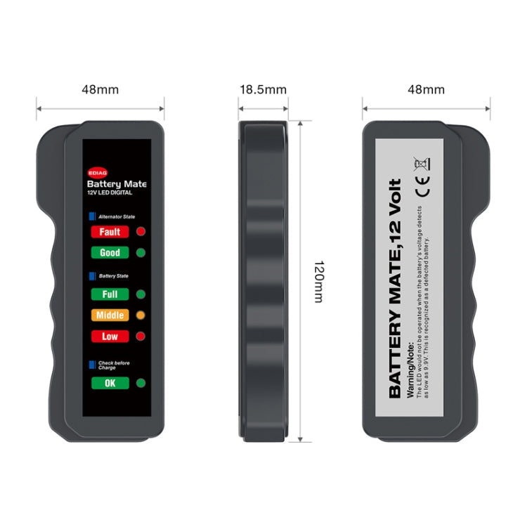 12V Automotive Battery Tester Fault Diagnosis Instrument