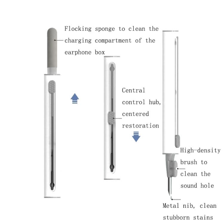 Q5 Bluetooth Earphone Telescopic Cleaning Pen Brush