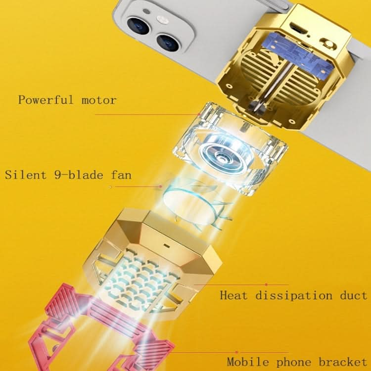 L06 Color Matching RGB Light Mobile Phone Radiator With Mobile Phone Bracket Function