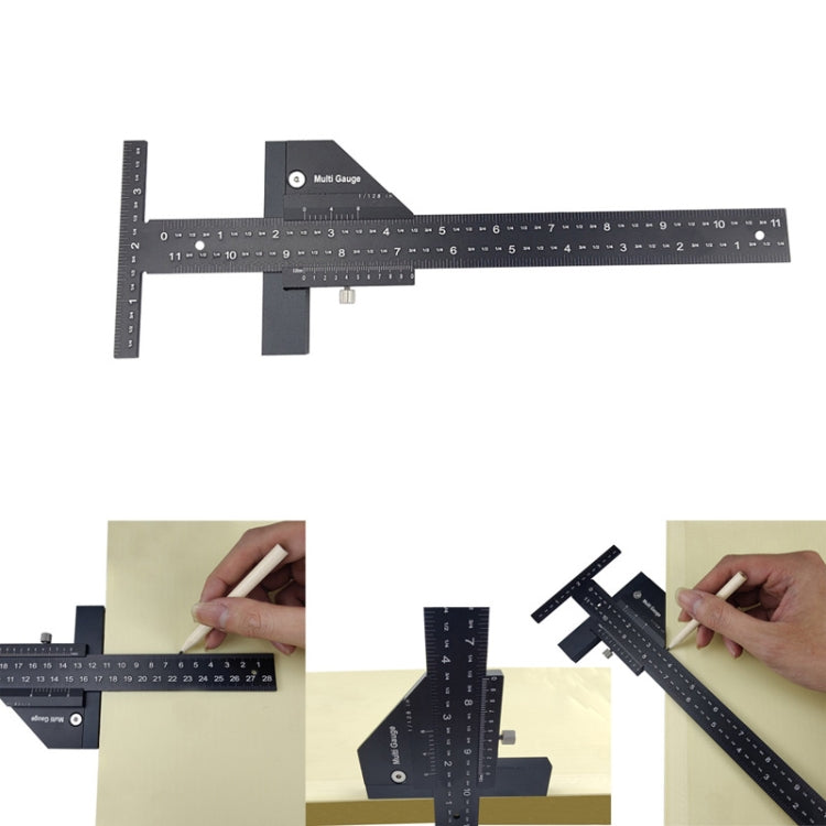 T072 Woodworking Multifunctional Aluminum Alloy Marking Ruler My Store