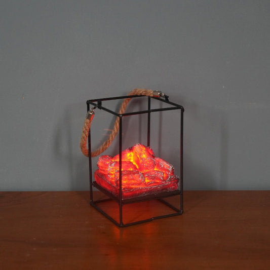 Imitation Charcoal Flame Lamp LED Wrought Iron Holiday Decoration, Spec: My Store