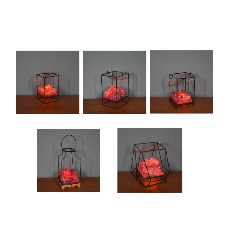 Imitation Charcoal Flame Lamp LED Wrought Iron Holiday Decoration, Spec: My Store