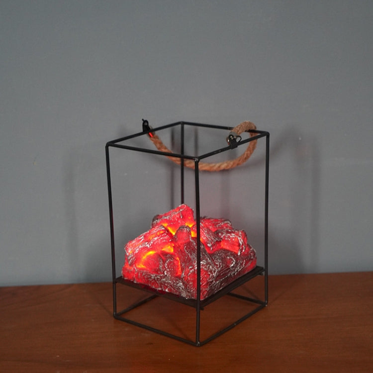 Imitation Charcoal Flame Lamp LED Wrought Iron Holiday Decoration, Spec: My Store