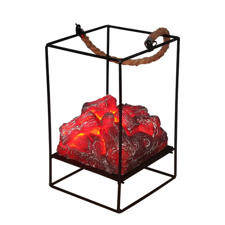 Imitation Charcoal Flame Lamp LED Wrought Iron Holiday Decoration, Spec: My Store