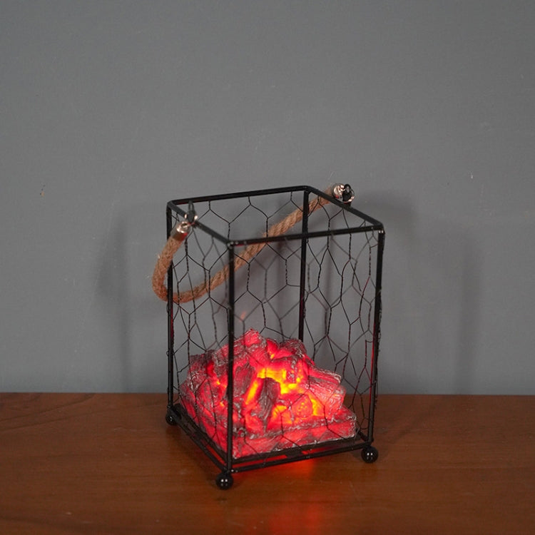 Imitation Charcoal Flame Lamp LED Wrought Iron Holiday Decoration, Spec: My Store