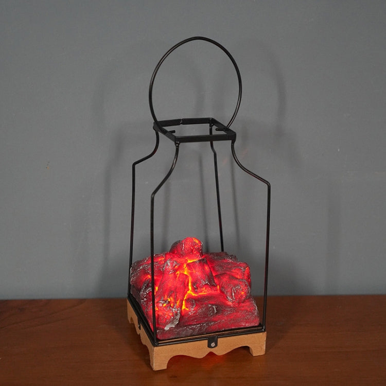 Imitation Charcoal Flame Lamp LED Wrought Iron Holiday Decoration, Spec: My Store