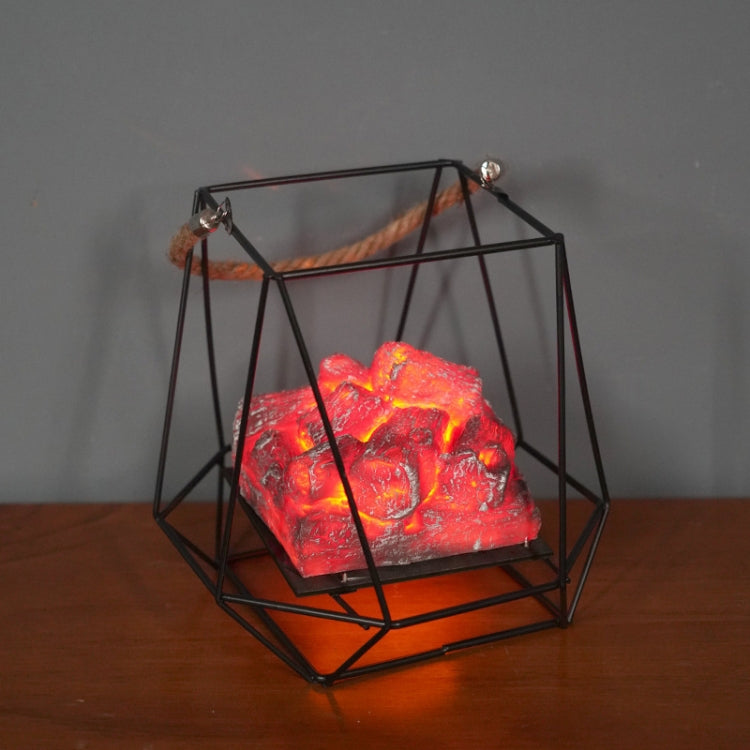 Imitation Charcoal Flame Lamp LED Wrought Iron Holiday Decoration, Spec: My Store