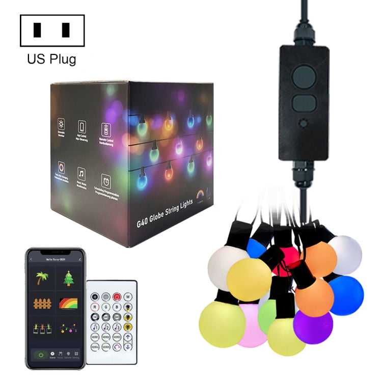 G40 Bulb Bluetooth Smart RGB String Lights Outdoor Decoration, Spec: My Store