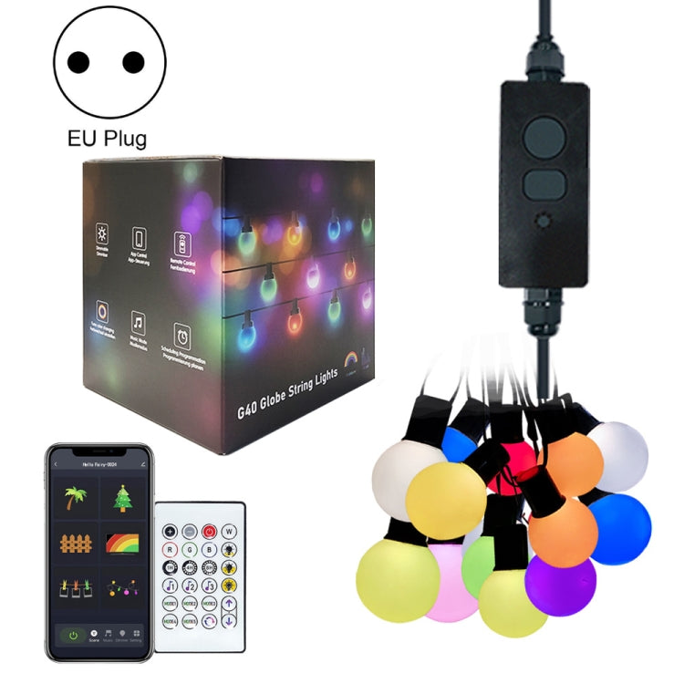 G40 Bulb Bluetooth Smart RGB String Lights Outdoor Decoration, Spec: My Store