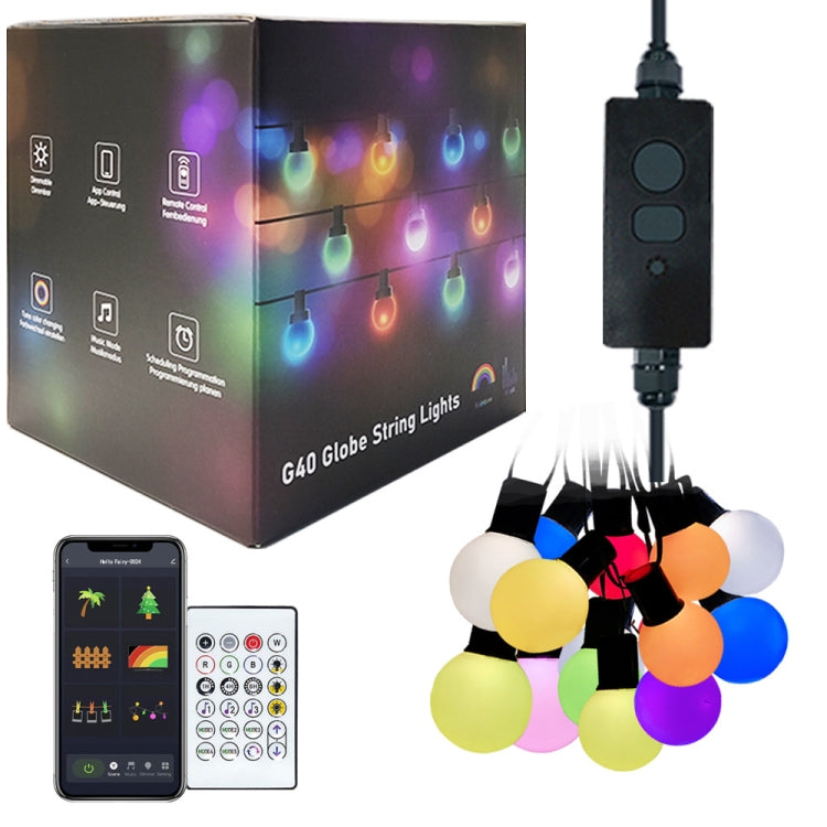 G40 Bulb Bluetooth Smart RGB String Lights Outdoor Decoration, Spec: My Store