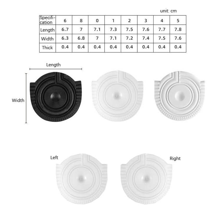 2 Pairs Sole Wear-Resistant Rubber Cuttable Sports Anti-Slip Sticker-Reluova