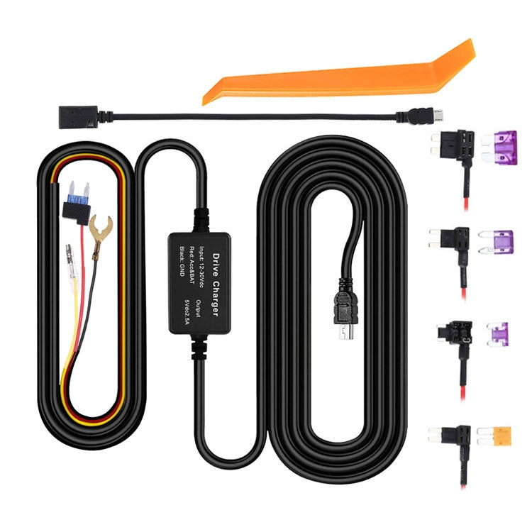 B2168 GPS Tracker 12V/24V to 5V Power Cable, Model: Electric Appliance Style MINI Straight + Adapter Cable