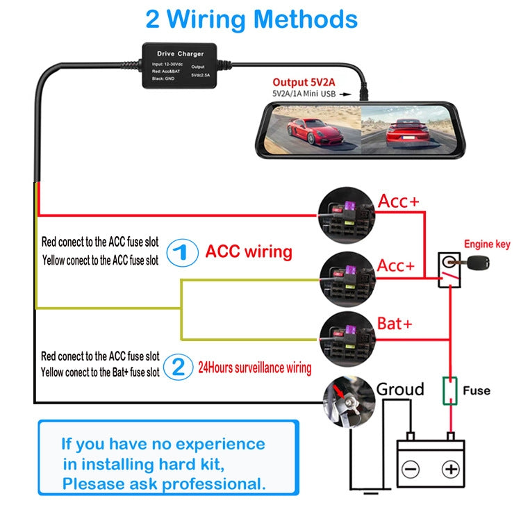 B2168 GPS Tracker 12V/24V to 5V Power Cable, Model: Electric Appliance Style MINI Straight + Adapter Cable ÎҵÄÉ̵ê