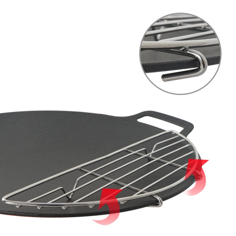 304 Stainless Steel Camping BBQ Frying Pan Steaming Rack, Size:-Reluova