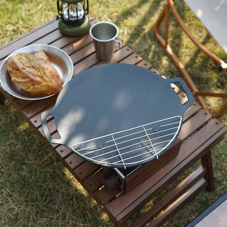 304 Stainless Steel Camping BBQ Frying Pan Steaming Rack, Size:-Reluova