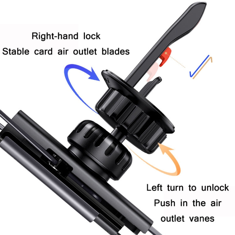 ZJ058 Car Fully Automatic Hidden Double-arm Air Outlet Gravity Bracket