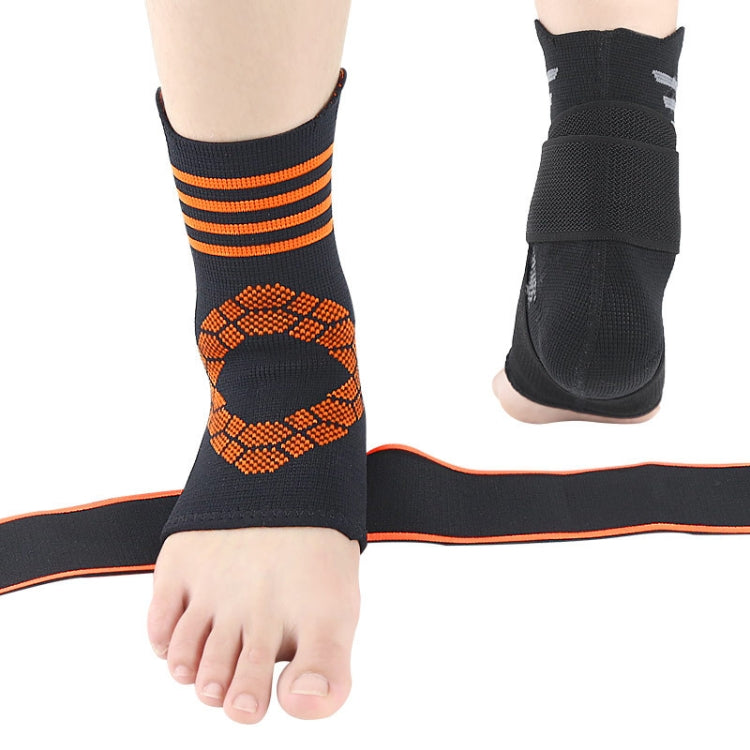 Nylon Sports Compression Striped Bandage Ankle Support