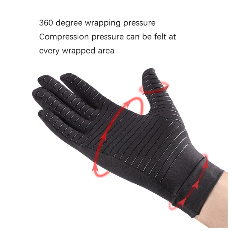 Copper Fiber Pressure Sports Fitness Anti-Slip Gloves, Size: Reluova