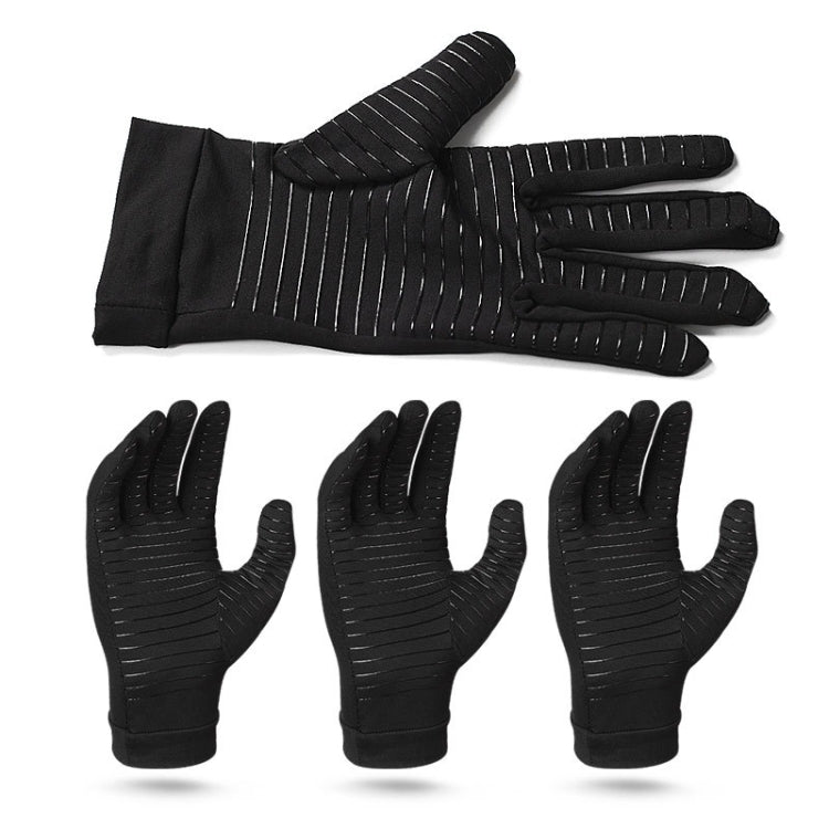 Copper Fiber Pressure Sports Fitness Anti-Slip Gloves, Size: Reluova