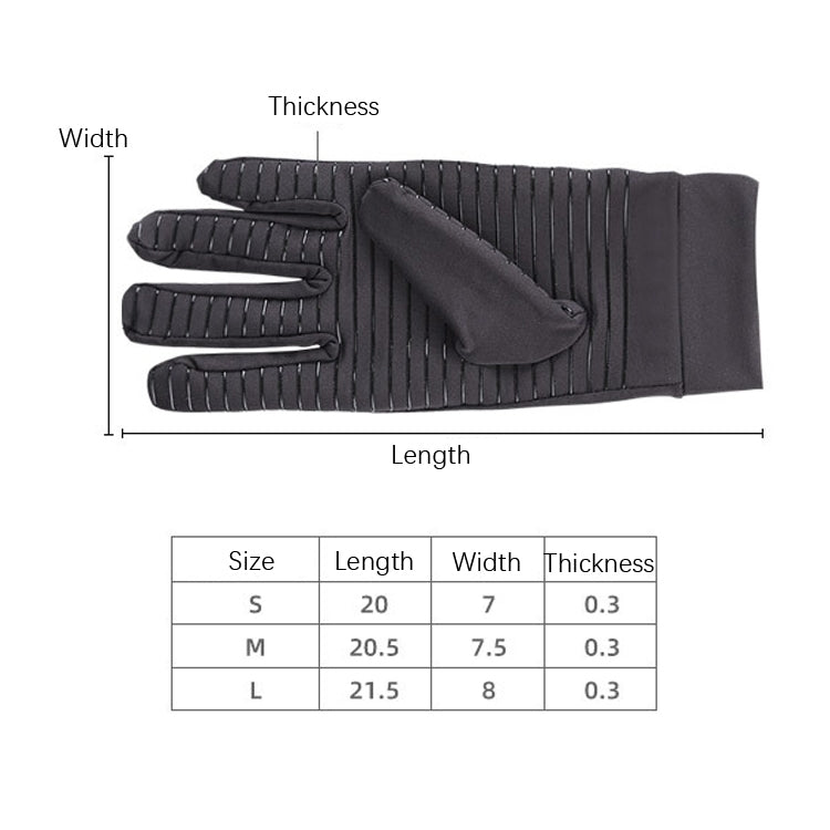 Copper Fiber Pressure Sports Fitness Anti-Slip Gloves, Size: