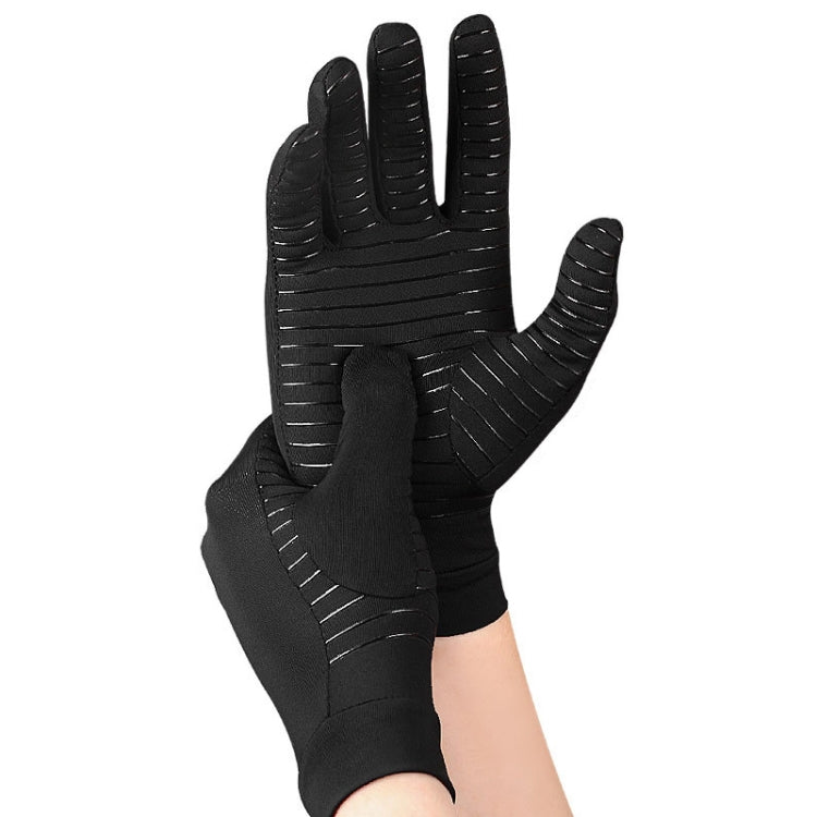 Copper Fiber Pressure Sports Fitness Anti-Slip Gloves, Size: