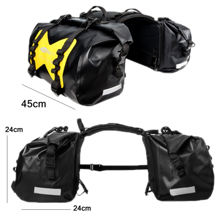 AFISHTOUR FM2021 Large Capacity Waterproof Motorcycle Rear Seat Bag