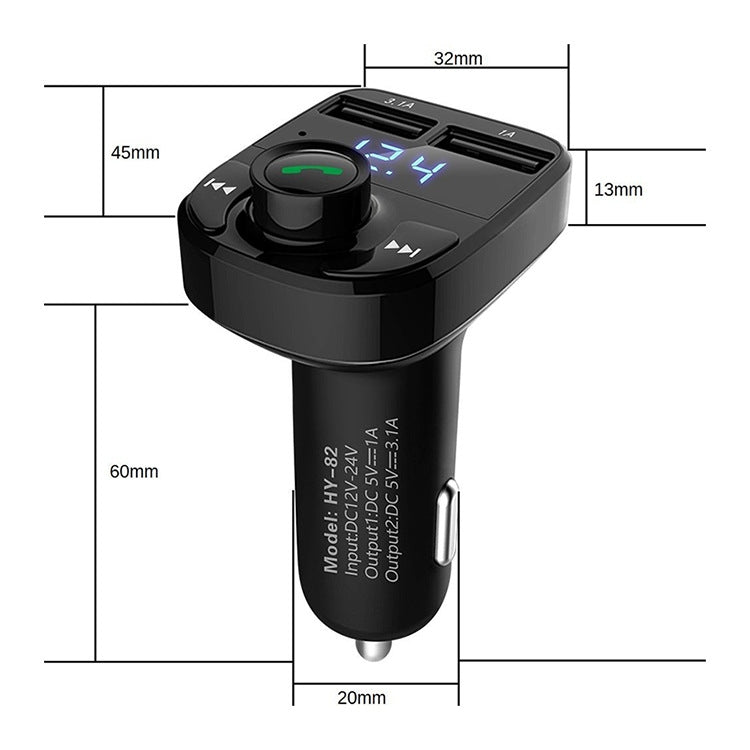 HY82 Car MP3 Bluetooth Receiver Dual USB Car Charger ÎҵÄÉ̵ê