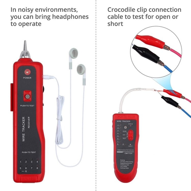 Wire Tracker Network Cable Detector RJ45 RJ11 Tester for Telephone Lines and LAN Cables