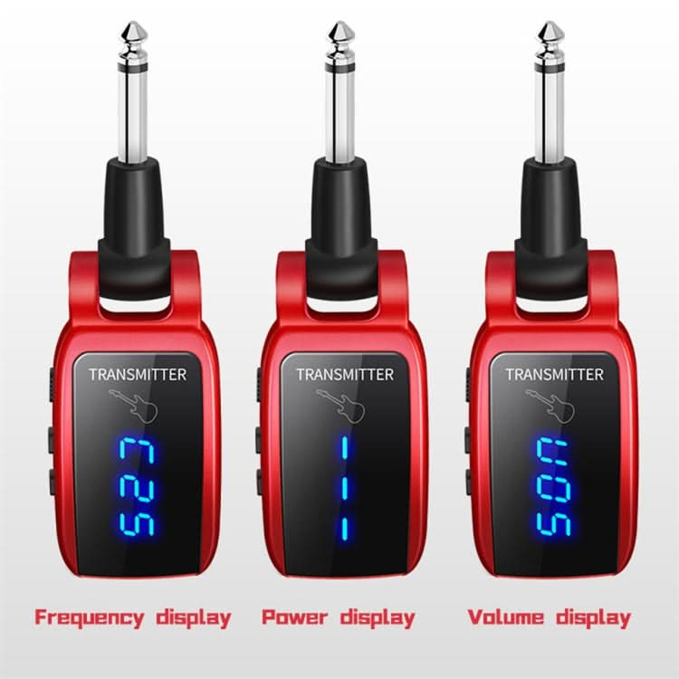 U12DX  6.35mm Jack Wireless Guitar Transmitter Receiver Rechargeable Adapter Reluova