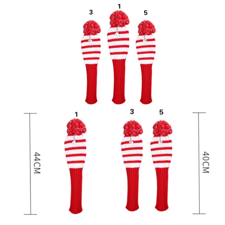 3 шт./комплект вязаный чехол для клюшки для гольфа из дерева