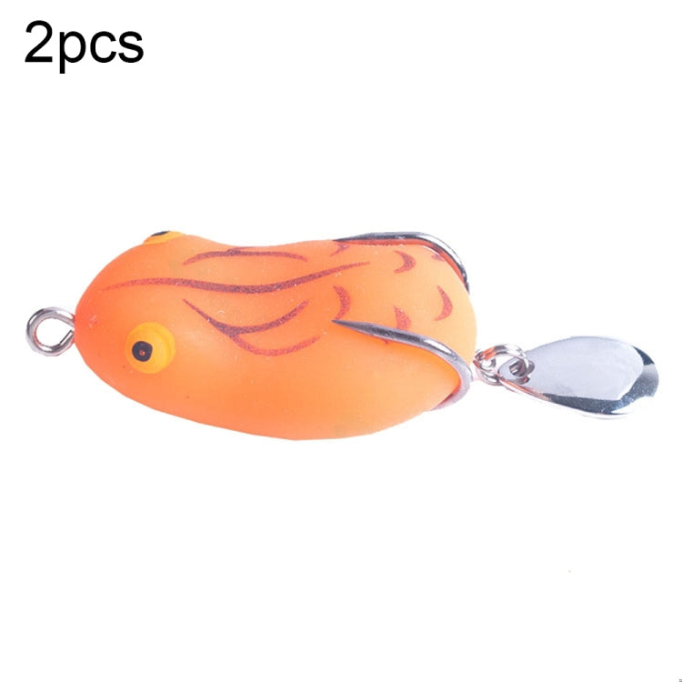 2 PCS HENGJIA Lure Sequins Double Hook Thunder Frog