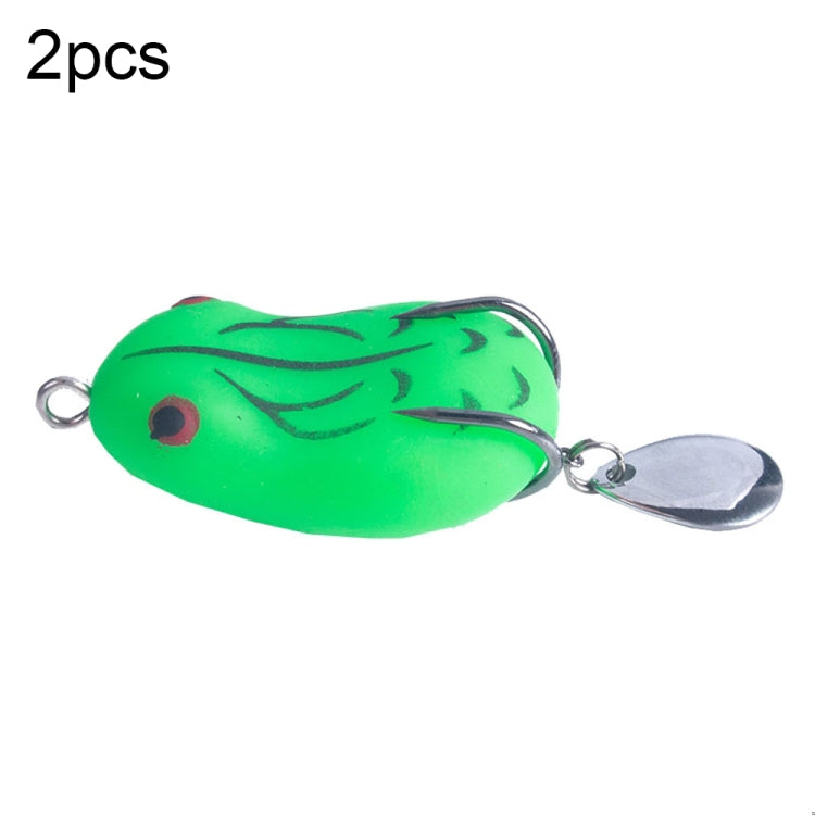 2 PCS HENGJIA Lure Sequins Double Hook Thunder Frog