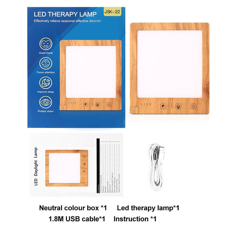 JSK-22L Relieve Anxiety Headache Emotional Therapy Sad Light Therapy Lamp, Wood Grain Reluova