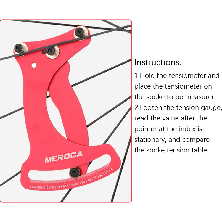 MEROCA Bicycle Ring Calibration Tool Spoke Tension Tube Wheel Set Steel Wire Reluova