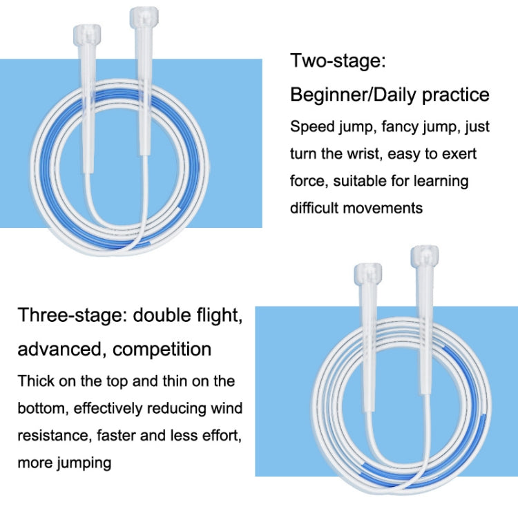 Children Speed Skipping Sports Rope, Style: 2 Sections 2.8m (White Blue)