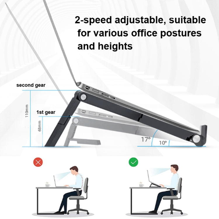 X1 Plastic Silicone Non-Slip Foldable Laptop Stand