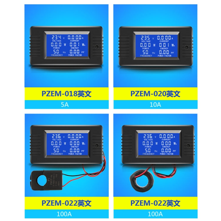 Peacefair English Version Multifunctional AC Digital Display Power Monitor Reluova