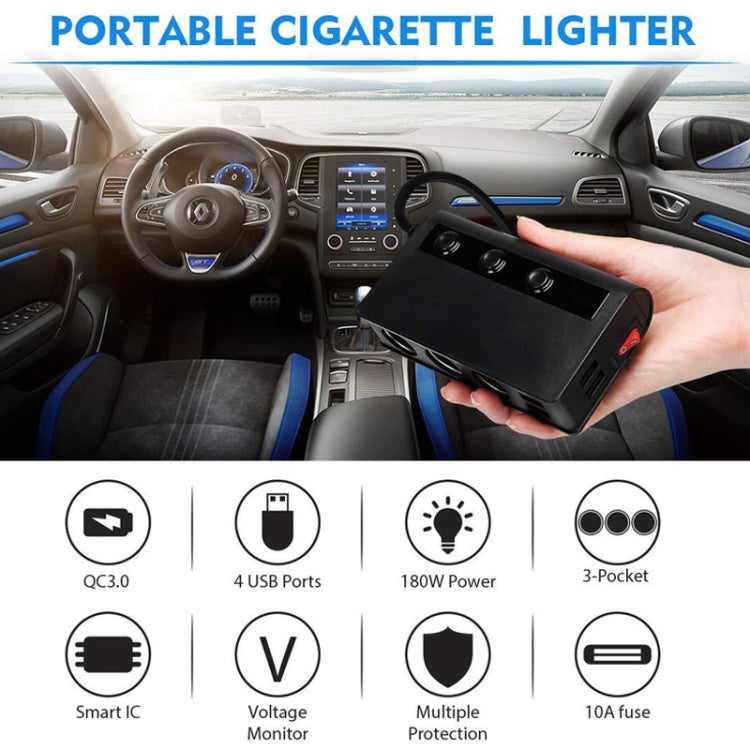 TR24 3 In 1 Car Cigarette Lighter Independent Switch Charger ÎҵÄÉ̵ê