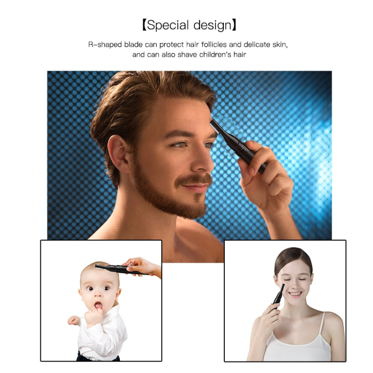 Double Cutter Head Electric Eyebrow Trimmer Epilator Children Hair Clipper Reluova