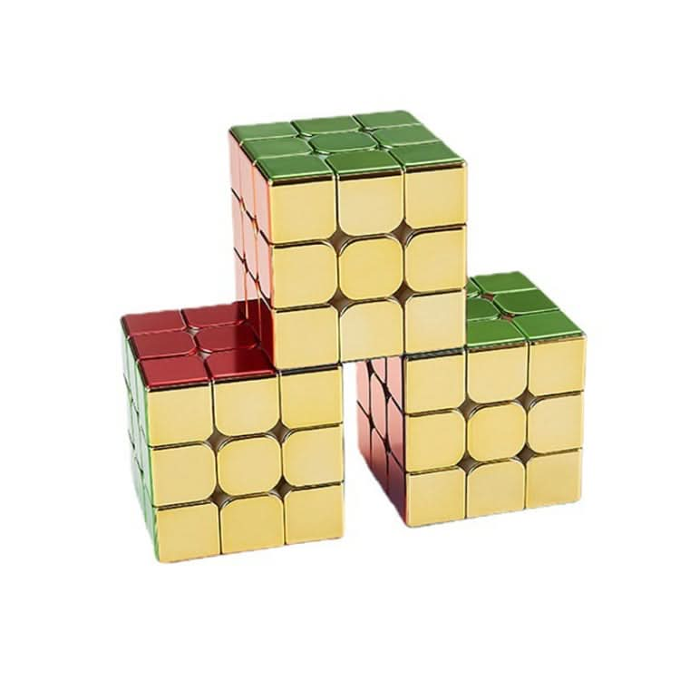 Electroplating Third-Order Magic Cube Educational Toys, Style: Reluova