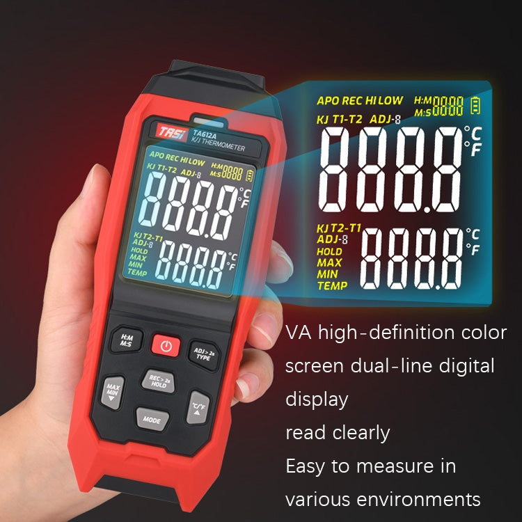 TASI Contact Temperature Meter K-Type Thermocouple Probe Thermometer, Style: Reluova