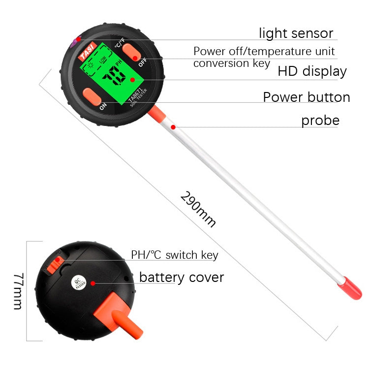 TASI Soil Test Instrument PH Test Pen Home PH Test Instrument Reluova