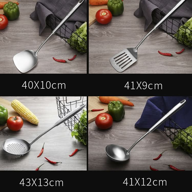 304 Stainless Steel Kitchen Equipment Thickened Hollow Handle Cooking Tool, Style:-Reluova