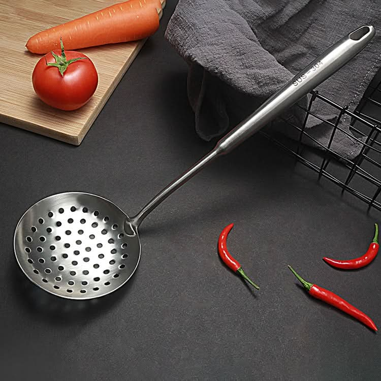 304 Stainless Steel Kitchen Equipment Thickened Hollow Handle Cooking Tool, Style:-Reluova