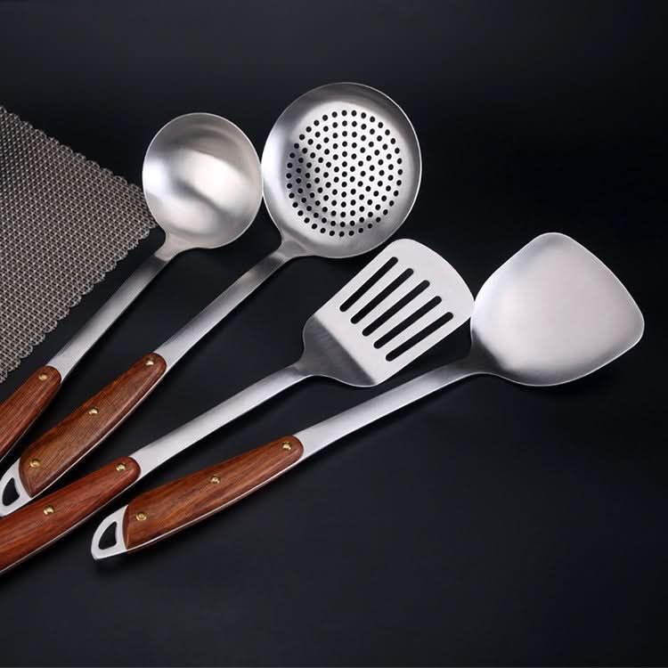 304 Stainless Steel Wooden Handle Kitchenware Home Kitchen Equipment, Style:-Reluova